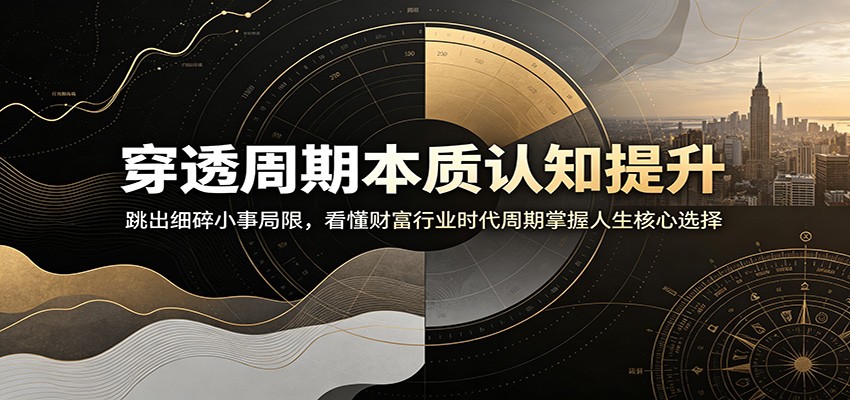 穿透周期本质认知提升：跳出细碎小事局限，看懂财富行业时代周期掌握人生核心选择-三禾网络