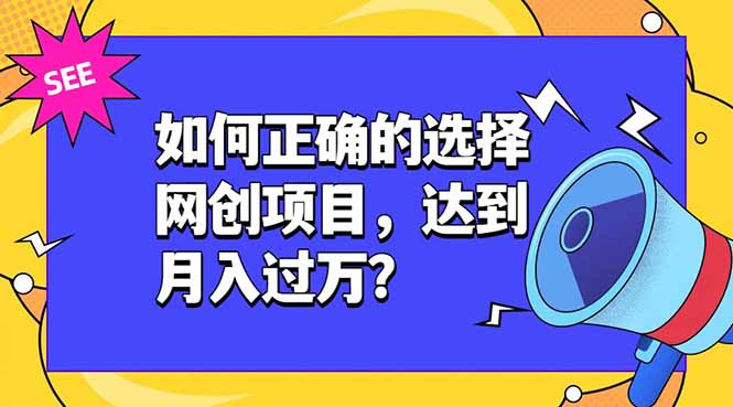 如何正确的选择网创项目，达到月入过万？，本课程教你正确选择项目。-三禾网络