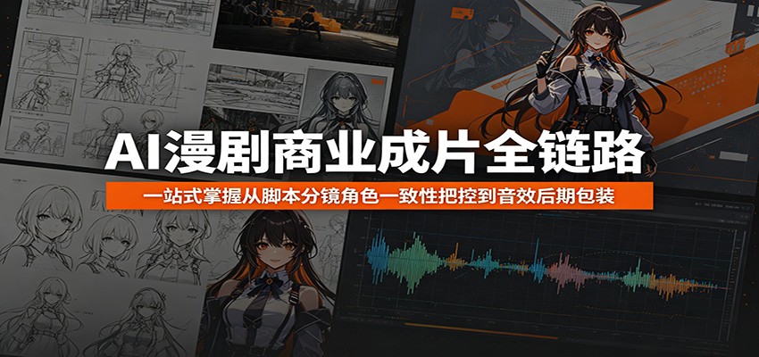 AI漫剧商业成片全链路：一站式掌握从脚本分镜角色一致性把控到音效后期包装-三禾网络