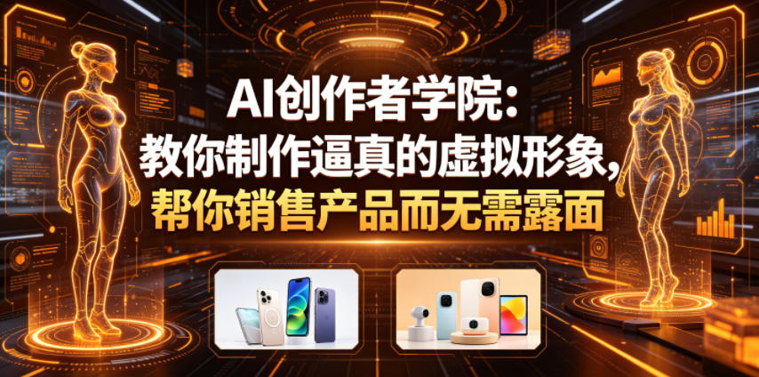 AI创作者学院：教你制作逼真的虚拟形象，帮你销售产品而无需露面【原创双语字幕】-三禾网络