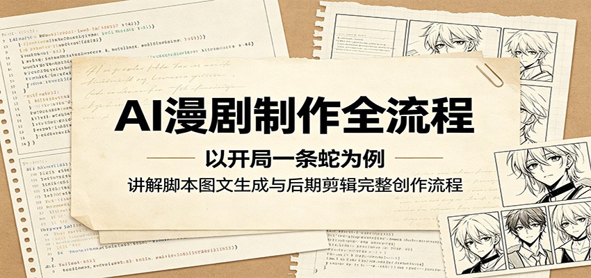 AI漫剧制作全流程：以开局一条蛇为例，讲解脚本图文生成与后期剪辑完整创作流程-三禾网络