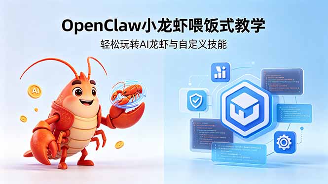 不用懂技术！OpenClaw小龙虾喂饭式教学，轻松玩转AI龙虾与自定义技能 (5月22更新-三禾网络