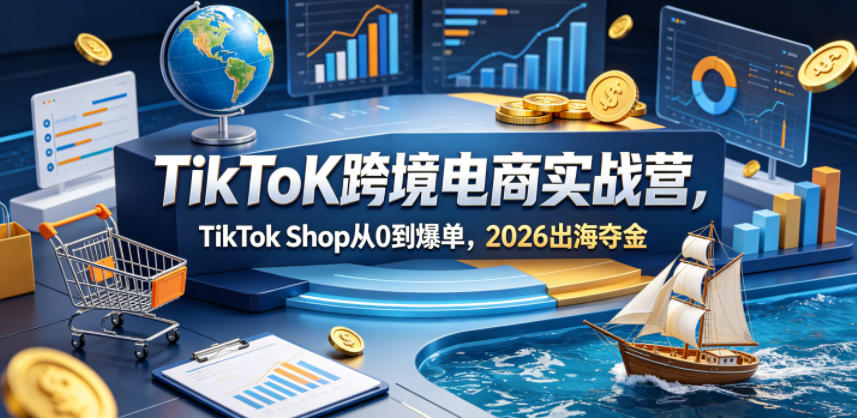 TikToK跨境电商实战营，TikTok Shop从0到爆单，2026出海夺金-三禾网络