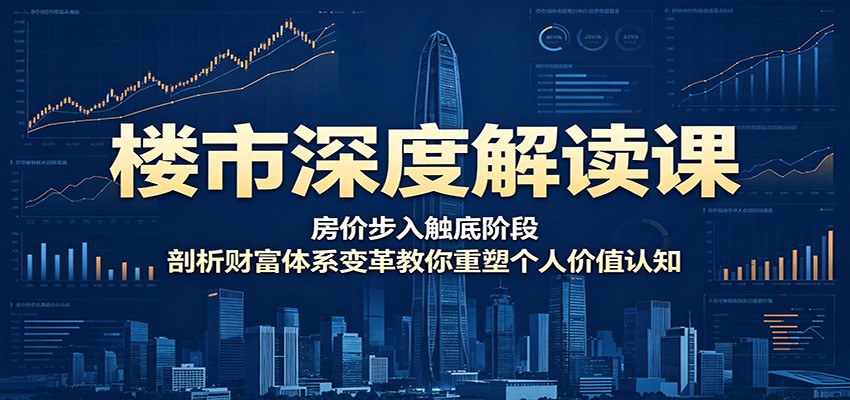 楼市深度解读课：房价步入触底阶段，剖析财富体系变革教你重塑个人价值认知-三禾网络