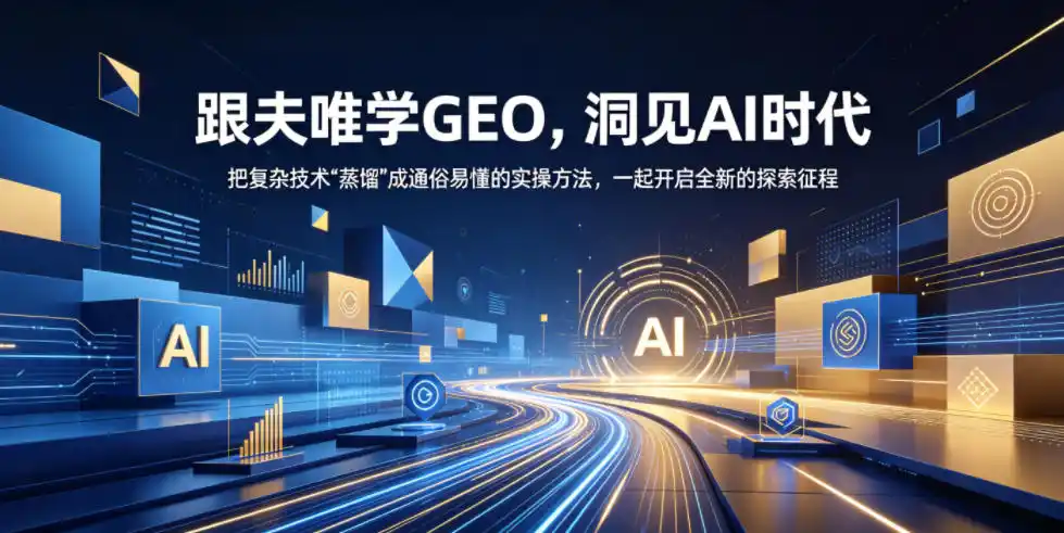 跟夫唯学GEO,洞见AI时代,把复杂技术“蒸馏”成通俗易懂的实操方法,一起开启全新的探索征程(更新26年10月)-三禾网络