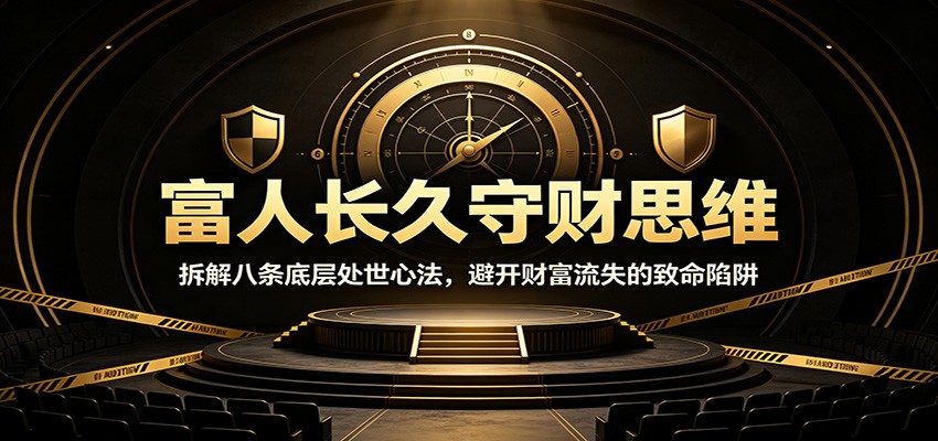 富人长久守财思维：拆解八条底层处世心法，避开财富流失的致命陷阱-三禾网络
