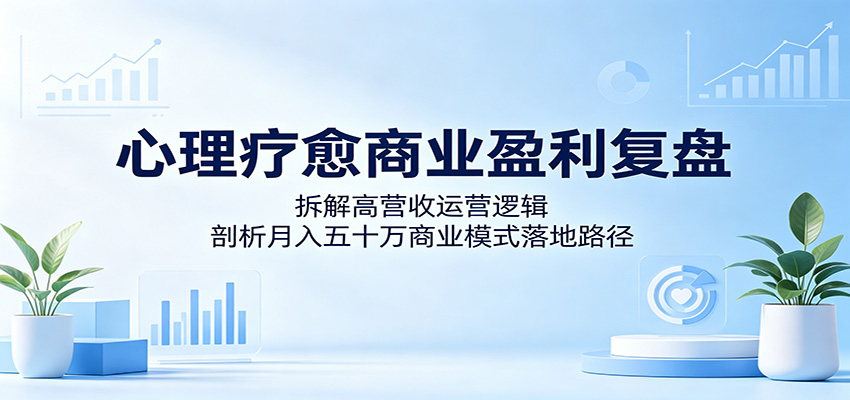 心理疗愈商业盈利复盘：拆解高营收运营逻辑，剖析月入五十万商业模式落地路径-三禾网络
