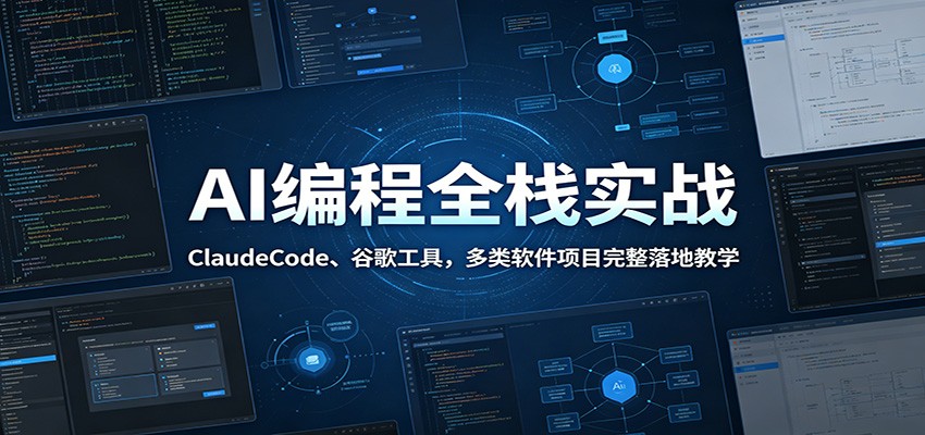 AI编程全栈实战：ClaudeCode、谷歌工具，多类软件项目完整落地教学-三禾网络