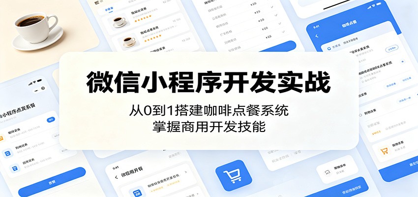 微信小程序开发实战：从0到1搭建咖啡点餐系统，掌握商用开发技能-三禾网络