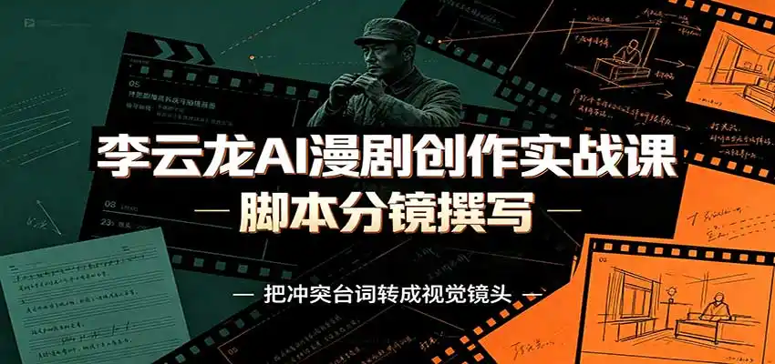 李云龙AI漫剧创作实战课：角色人设还原，脚本分镜撰写，AI漫剧成片完整制作教学-三禾网络
