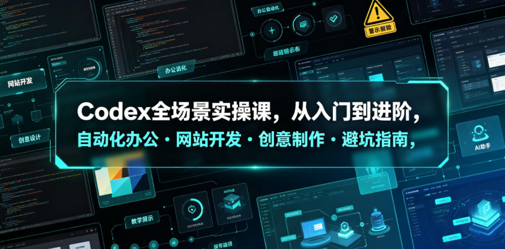 Codex全场景实操课，从入门到进阶，自动化办公・网站开发・创意制作・避坑指南，全流程教学-三禾网络