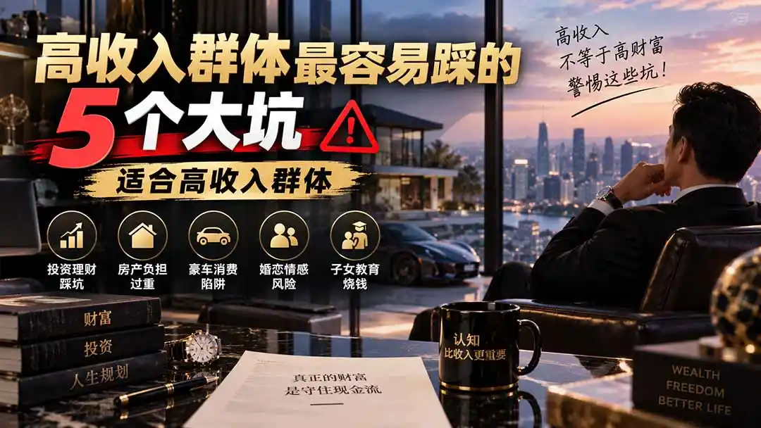 付费文章：高收入群体最容易踩的5个大坑，适合高收入群体-三禾网络