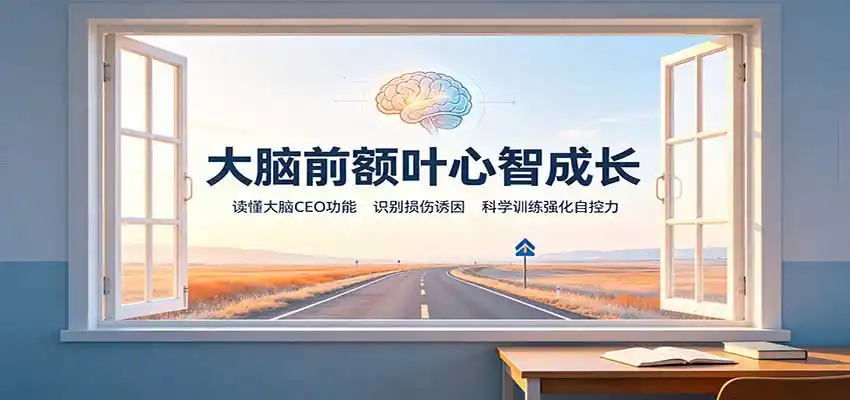 大脑前额叶心智成长：读懂大脑CEO功能，识别损伤诱因，科学训练强化自控力-三禾网络