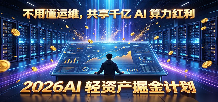 不用懂运维,共享千亿 AI 算力红利,2026AI 轻资产掘金计划-三禾网络
