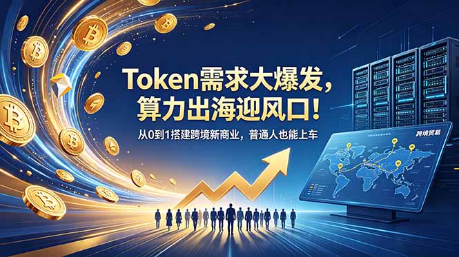 Token需求大爆发，算力出海迎风口！从0到1搭建跨境新商业，普通人也能上车-三禾网络