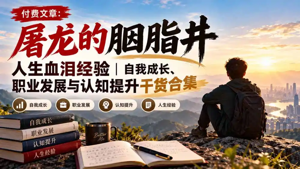 付费文章：屠龙的胭脂井人生血泪经验｜自我成长、职业发展与认知提升干货合集-三禾网络