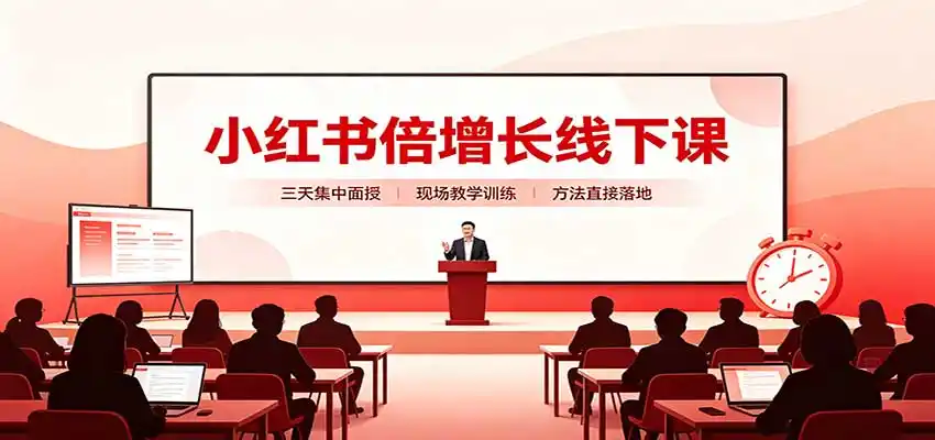 小红书倍增长线下课:三天集中面授,拆解选品、素材制作与起号全链路 小红书倍增长线下课:三天集中面授,拆解选品、素材制作与起号全链路