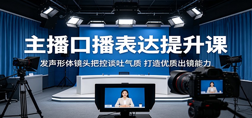 主播口播表达提升课：发声形体镜头把控谈吐气质，打造优质出镜能力-三禾网络