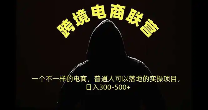 跨境电商联营，一个不一样的电商，普通人可操作日入300-500+-三禾网络