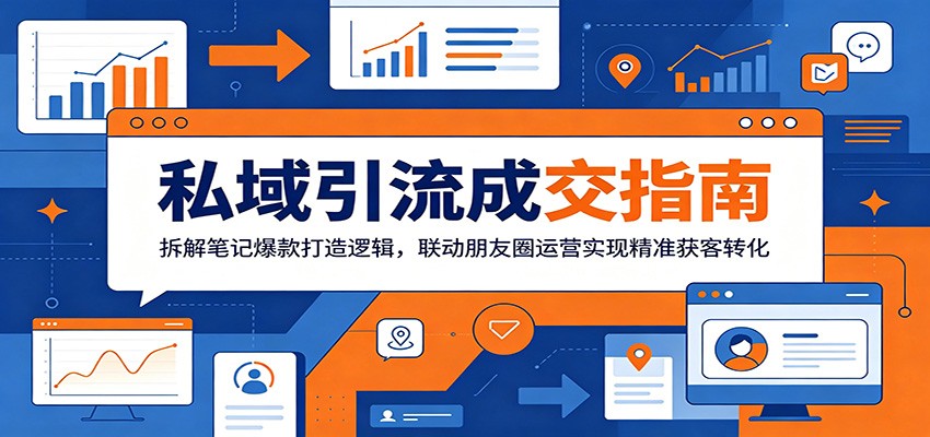 私域引流成交指南：拆解笔记爆款打造逻辑，联动朋友圈运营实现精准获客转化-三禾网络