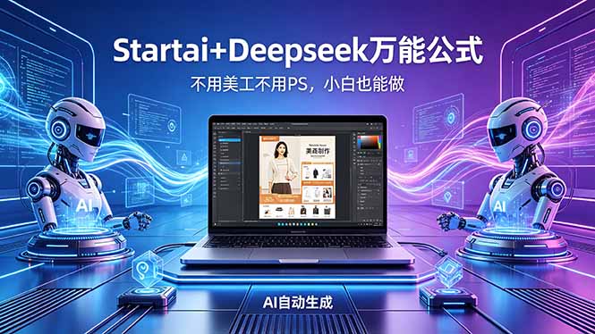 AI自动做电商详情页：Startai+Deepseek万能公式，不用美工不用PS，小白也能做-三禾网络