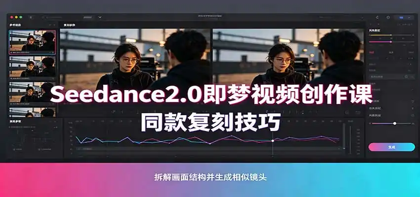 Seedance2.0即梦视频创作课：剧本式视频制作，同款复刻技巧，多行业案例落地教学-三禾网络