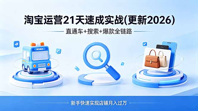 淘宝运营21天速成实战(更新4月-三禾网络