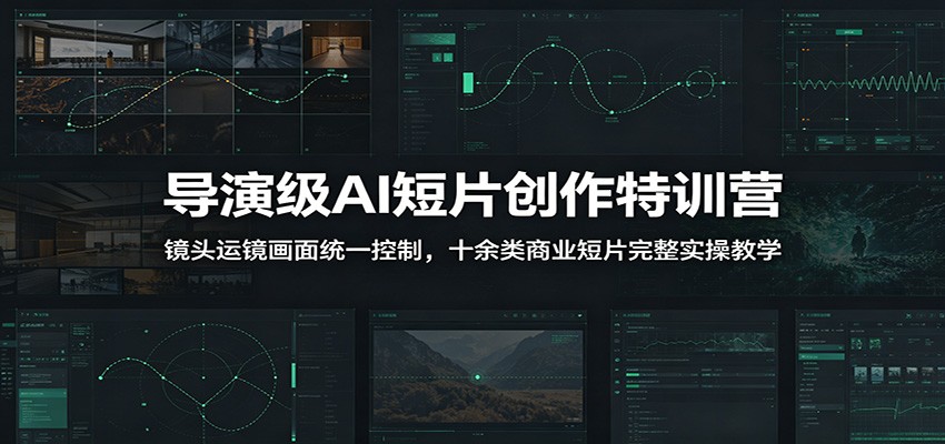 导演级AI短片创作特训营：镜头运镜画面统一控制，十余类商业短片完整实操教学(更新)-三禾网络