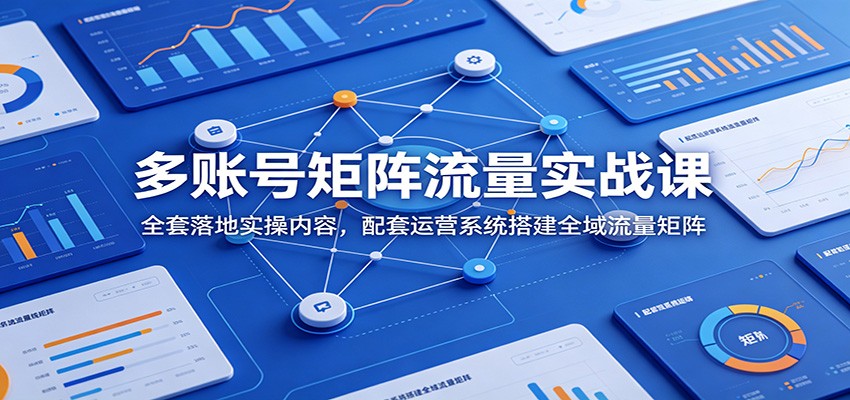 多账号矩阵流量实战课:全套落地实操内容,配套运营系统搭建全域流量矩阵-三禾网络
