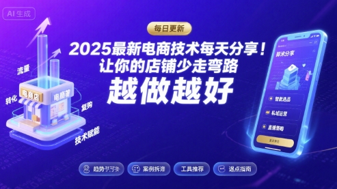 2025-2026最新电商技术每天分享，让你的店铺少走弯路，越做越好(更新26年07月)-三禾网络
