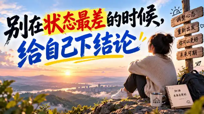 某公众号付费文章：别在状态最差的时候，给自己下结论-三禾网络