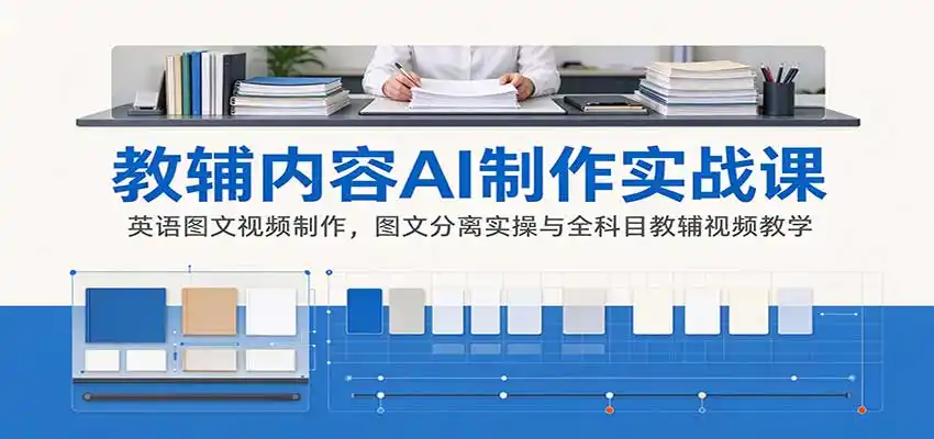 AI制作教辅内容实战课:英语图文视频制作,图文分离实操与全科目教辅视频教学 AI制作教辅内容实战课:英语图文视频制作,图文分离实操与全科目教辅视频教学