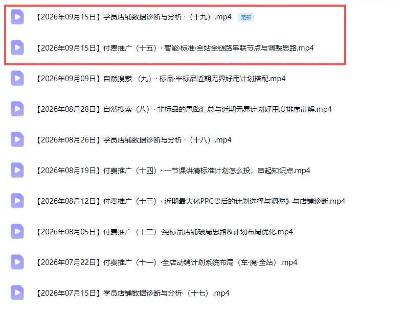 2026淘宝电商终局之战VIP课-更新1015：自然搜索+直通车+无界+精准人群，系统掌握测款动销与全店推广布局方法-三禾网络