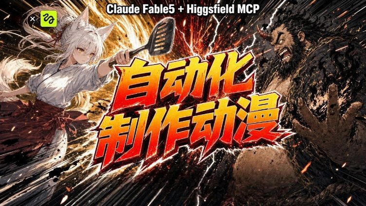 AI自动化动漫制作！Claude Fable 5接入Higgsfield MCP，直接生成完整创意内容-三禾网络