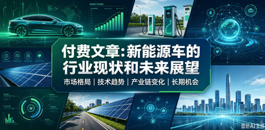 付费文章：新能原车的行业现状和未来展望-三禾网络