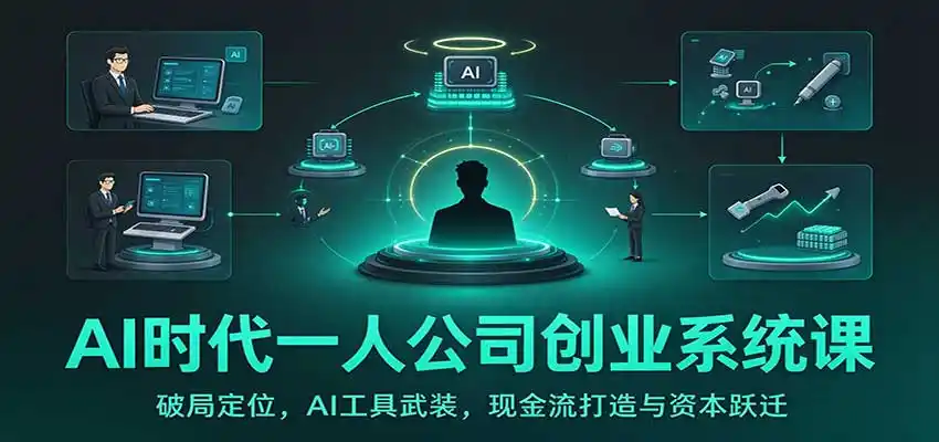 AI时代一人公司创业系统课:破局定位,AI工具武装,现金流打造与资本跃迁 AI时代一人公司创业系统课:破局定位,AI工具武装,现金流打造与资本跃迁