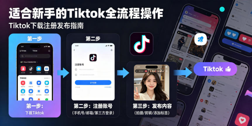 Tiktok下载注册发布，适合新手的Tiktok全流程操作-三禾网络