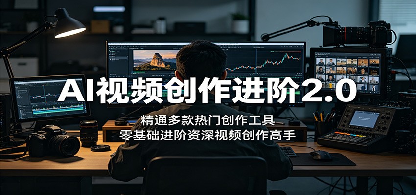 AI视频创作进阶2.0：精通多款热门创作工具，零基础进阶资深视频创作高手-三禾网络