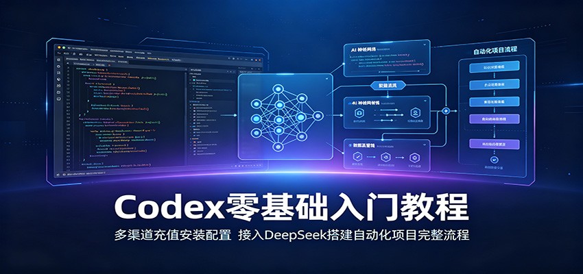 Codex零基础入门教程：多渠道充值安装配置，接入DeepSeek搭建自动化项目完整流程-三禾网络