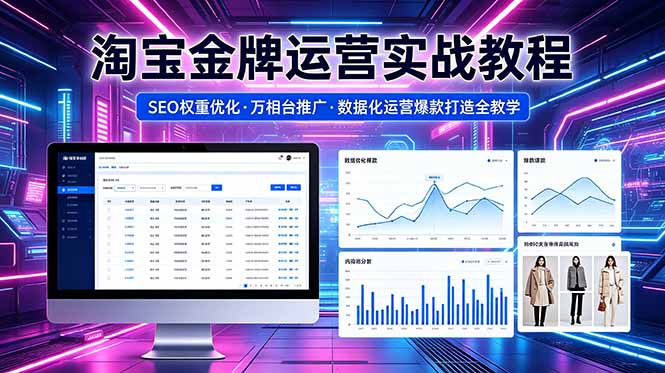 2026 淘宝金牌运营实战教程，SEO权重优化万相台推广，数据化运营爆款打造全教学-三禾网络