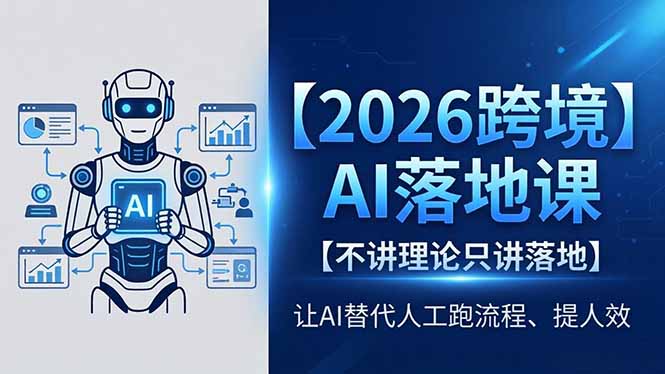 2026跨境AI落地课，不讲理论只讲落地，让AI替代人工跑流程、提人效-三禾网络