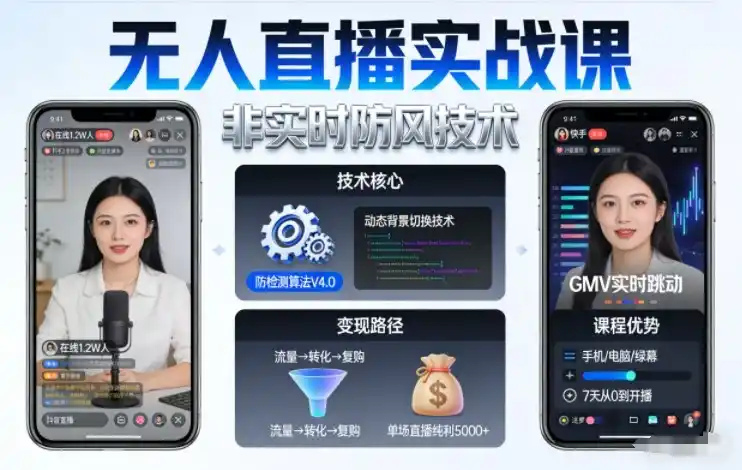 宝子哥无人直播实战课,非实时防风技术,聚焦抖音快手等平台直播带货,轻松开启直播变现之路(更新260913) 宝子哥无人直播实战课,非实时防风技术,聚焦抖音快手等平台直播带货,轻松开启直播变现之路(更新260913)