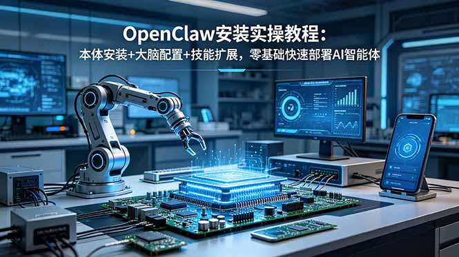 OpenClaw安装实操教程：本体安装+大脑配置+技能扩展，零基础快速部署AI智能体-三禾网络