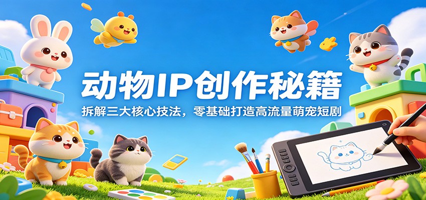 动物IP创作秘籍：拆解三大核心技法，零基础打造高流量萌宠短剧-三禾网络