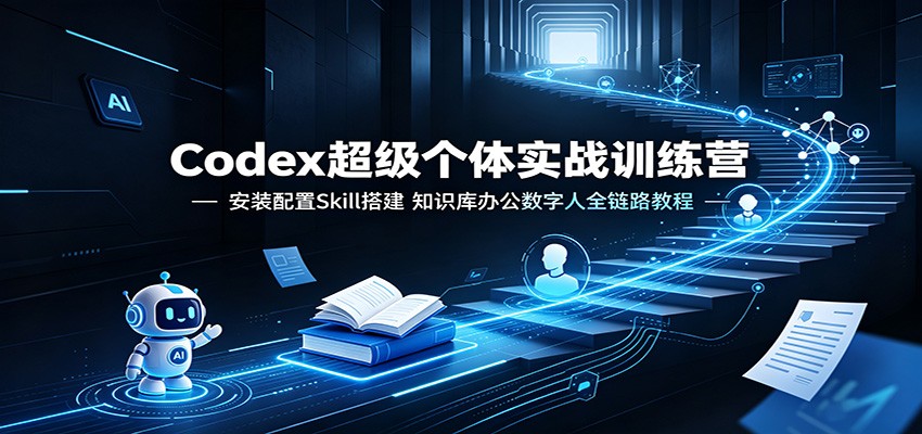 Codex超级个体实战训练营：安装配置Skill搭建，知识库办公数字人全链路教程-三禾网络