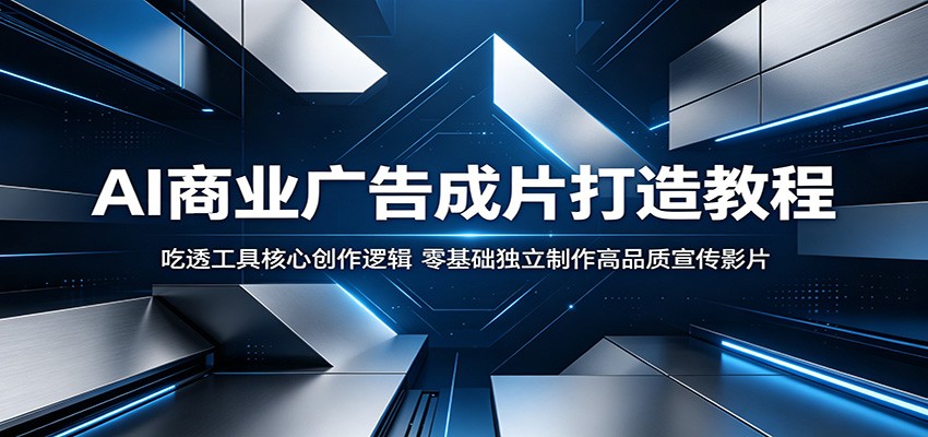 AI商业广告成片打造教程：吃透工具核心创作逻辑，零基础独立制作高品质宣传影片-三禾网络