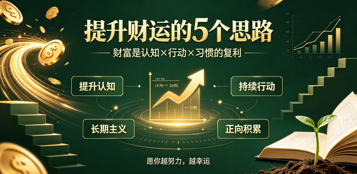 付费文章:提升财运的5个思路——财富是认知x行动x习惯的复利,愿你越努力,越幸运-三禾网络