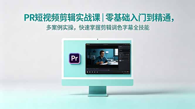 PR短视频剪辑实战课｜零基础入门到精通，多案例实操，快速掌握剪辑调色字幕全技能-三禾网络