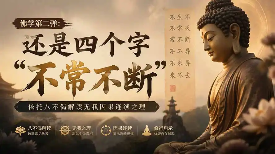 付费文章:佛学第二弹:还是四个字“不常不断”依托八不偈解读无我因果连续之理-三禾网络