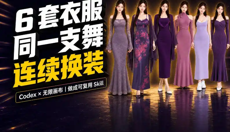 同一支舞，6套衣服按顺序切换：我把服装换装视频做成了一个Skill-三禾网络